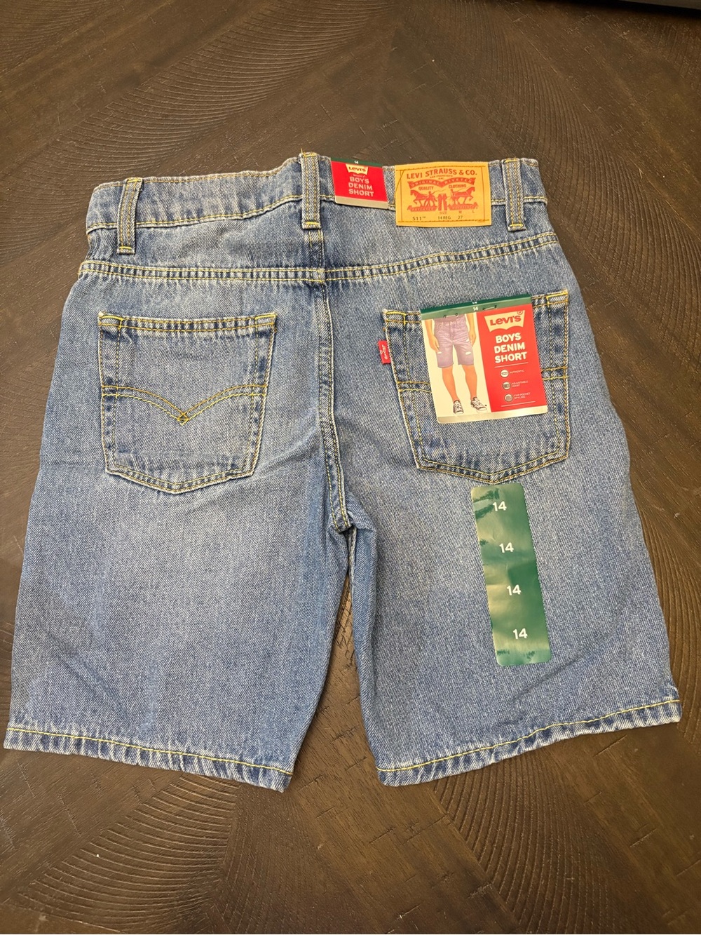 Levi's 511 Boys Denim Shorts Size 14 Reg NWT